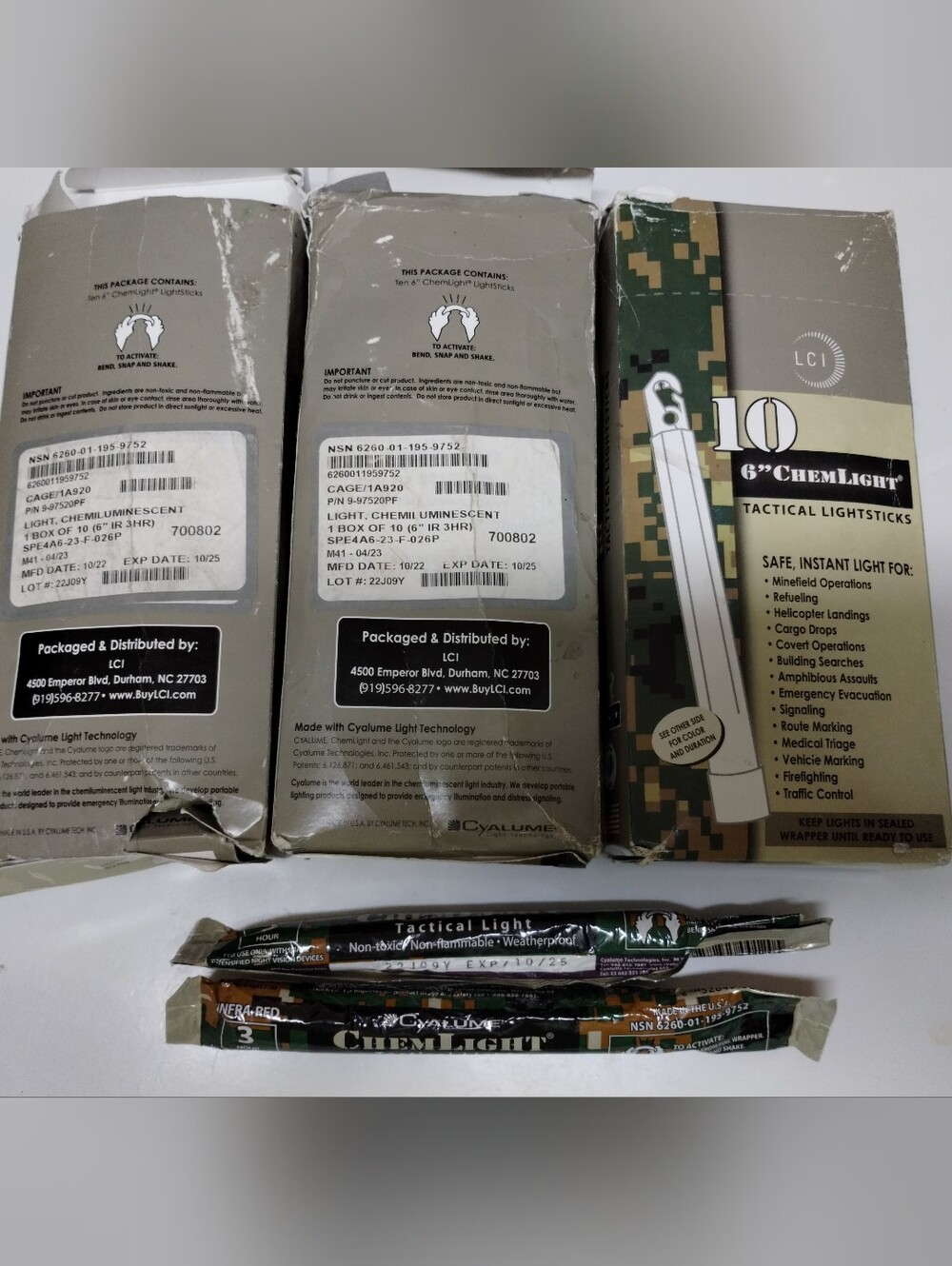 USGI IR Chemlights Infrared For Use With Night Vision Goggles NVG NODs
